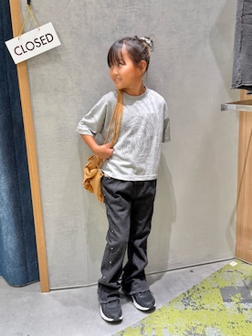「アイテム（イエロー系）」を使った、きな☆ki_naさん（キッズ・123cm・10代）の秋コーディネート