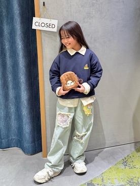 「PENNEYS（ぺニーズ）のアイテム」を使った、きな☆ki_naさん（キッズ・124cm）の春コーディネート