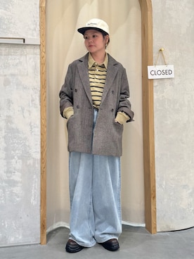 「アイテム（テーラードジャケット）」を使った、きな☆ki_naさん（レディース・153cm）の冬コーディネート