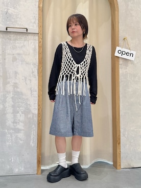 「アイテム（ベスト）」を使った、きな☆ki_naさん（レディース・153cm）の夏コーディネート