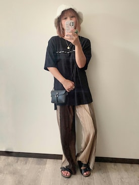 「GRL（グレイル）のアイテム（帽子）」を使った、きな☆ki_naさん（レディース・153cm）の夏コーディネート