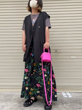 「rectangle（レクタングル）のアイテム」を使った、きな☆ki_naさん（レディース・153cm）の夏コーディネート