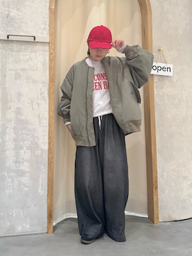 「アイテム（帽子）」を使った、きな☆ki_naさん（レディース・153cm）の秋コーディネート