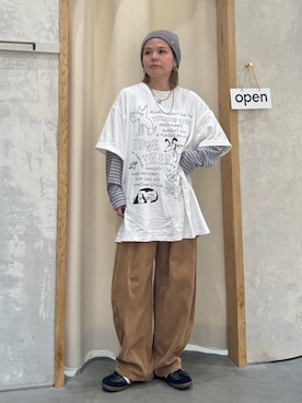 「CIAOPANIC TYPY（チャオパニックティピー）のアイテム（帽子）」を使った、きな☆ki_naさん（レディース・153cm）の秋コーディネート