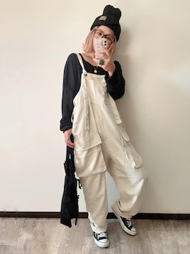 「antiqua」｜「アイテム（オールインワン・サロペット）」を使った、きな☆ki_naさん（レディース・153cm）の秋コーディネート