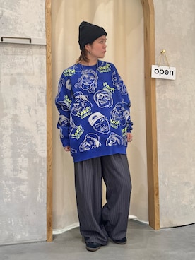 「アイテム（スラックス）」を使った、きな☆ki_naさん（レディース・153cm）の秋コーディネート