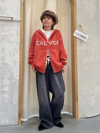 「CIAOPANIC TYPY(チャオパニックティピー)の【UNISEX】ネップヤーンダブルジャガードニットジップパーカー/WEB限定カラーあり(パーカー)」を使った、きな☆ki_naさん(レディース・128cm)の秋コーディネート