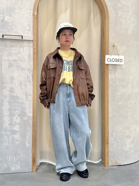 「アイテム（ブルゾン）」を使った、きな☆ki_naさん（レディース・153cm）の秋コーディネート