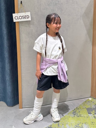 「CIAOPANIC TYPY（チャオパニックティピー）の【KIDS】犬アソートTEE（Tシャツ/カットソー）」を使った、きな☆ki_naさん（キッズ・126cm）の春コーディネート