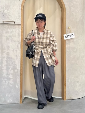 「アイテム（帽子）」を使った、きな☆ki_naさん（レディース・153cm）の秋コーディネート