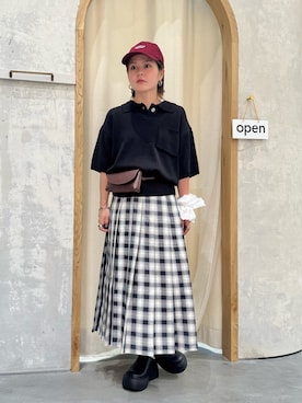 「アイテム（ポロシャツ）」を使った、きな☆ki_naさん（レディース・153cm）の秋コーディネート
