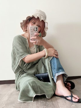 「DAISO（DAISO）のアイテム」を使った、きな☆ki_naさん（レディース・153cm）の夏コーディネート