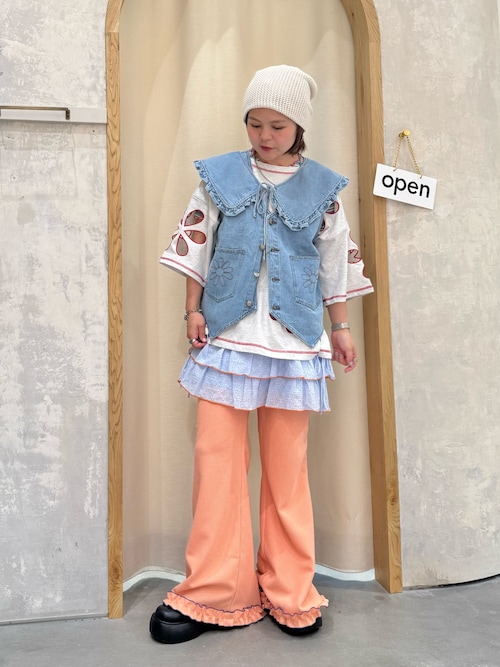 HELLO.SANFRANCISCO】衿取り外しデニムベスト（ベスト）｜HELLO