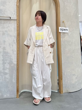 「アイテム（テーラードジャケット）」を使った、きな☆ki_naさん（レディース・153cm）の夏コーディネート