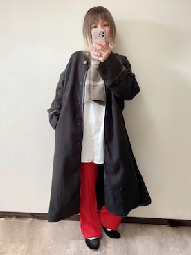 「SVEC（シュベック）のアイテム（バレエシューズ）」を使った、きな☆ki_naさん（レディース・153cm）の冬コーディネート