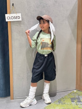 「アイテム（キャップ）」を使った、きな☆ki_naさん（キッズ・126cm）の春コーディネート