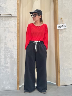 「アイテム（スウェットパンツ）」を使った、きな☆ki_naさん（レディース・153cm）の秋コーディネート