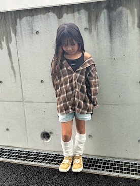 「アイテム（シャツ/ブラウス）」を使った、きな☆ki_naさん（キッズ・123cm）の秋コーディネート