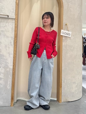 「アイテム（カーディガン/ボレロ）」を使った、きな☆ki_naさん（レディース・153cm）の冬コーディネート