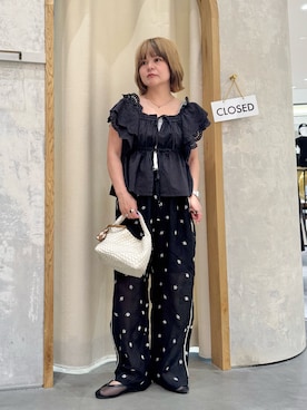 「CIAOPANIC TYPY（チャオパニックティピー）のアイテム（パンツ）」を使った、きな☆ki_naさん（レディース・153cm）の夏コーディネート