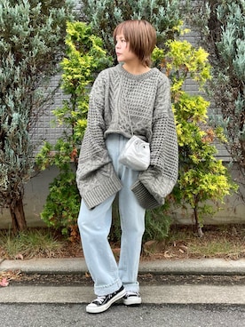 「CONVERSE（コンバース）のアイテム」を使った、きな☆ki_naさん（骨格ストレート・レディース・153cm）の秋コーディネート
