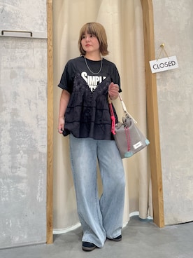 「CIAOPANIC TYPY（チャオパニックティピー）のアイテム（パンツ）」を使った、きな☆ki_naさん（レディース・153cm）の夏コーディネート