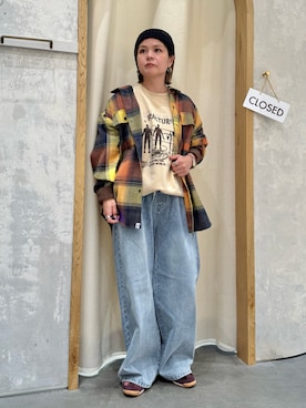 「CIAOPANIC TYPY（チャオパニックティピー）のアイテム（デニムパンツ）」を使った、きな☆ki_naさん（レディース・153cm）の秋コーディネート