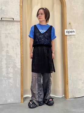「アイテム（Tシャツ/カットソー）」を使った、きな☆ki_naさん（レディース・153cm・40代）の夏コーディネート