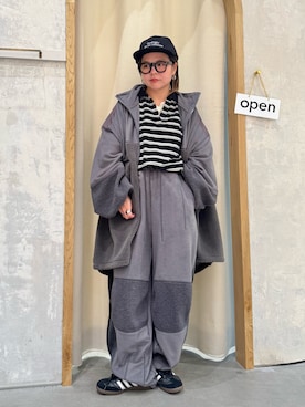 「アイテム（キャップ）」を使った、きな☆ki_naさん（レディース・153cm）の秋コーディネート