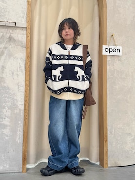 「GEVACO（ゲバコ）のアイテム」を使った、きな☆ki_naさん（レディース・153cm）の冬コーディネート