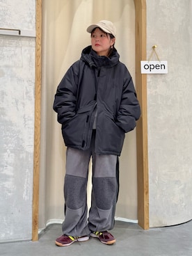 「アイテム（キャップ）」を使った、きな☆ki_naさん（レディース・153cm）の冬コーディネート