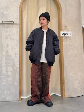 「アイテム（スウェットパンツ）」を使った、きな☆ki_naさん（レディース・153cm）の秋コーディネート