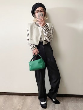 「SVEC（シュベック）のアイテム（バレエシューズ）」を使った、きな☆ki_naさん（レディース・153cm）の冬コーディネート