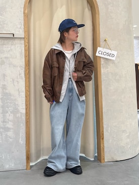 「アイテム（パーカー）」を使った、きな☆ki_naさん（レディース・153cm）の秋コーディネート