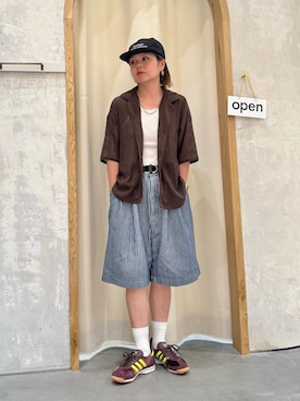 「アイテム（キャップ）」を使った、きな☆ki_naさん（レディース・153cm）の夏コーディネート