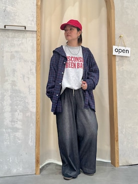 「アイテム（デニムパンツ）」を使った、きな☆ki_naさん（レディース・153cm）の秋コーディネート