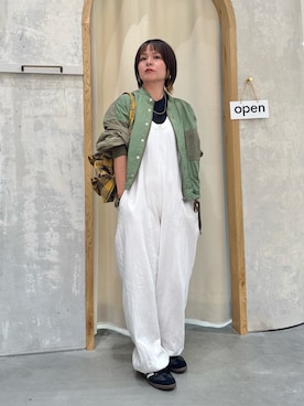 「アイテム（ブルゾン）」を使った、きな☆ki_naさん（レディース・153cm）の秋コーディネート