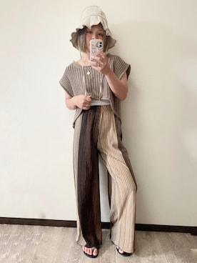 「DAISO（DAISO）のアイテム」を使った、きな☆ki_naさん（レディース・153cm）の夏コーディネート