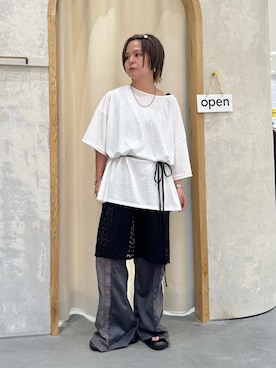 「アイテム（スウェットパンツ）」を使った、きな☆ki_naさん（レディース・153cm）の夏コーディネート