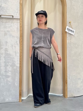 「アイテム（キャップ）」を使った、きな☆ki_naさん（レディース・153cm）の夏コーディネート