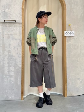 「アイテム（ブルゾン）」を使った、きな☆ki_naさん（レディース・153cm）の秋コーディネート