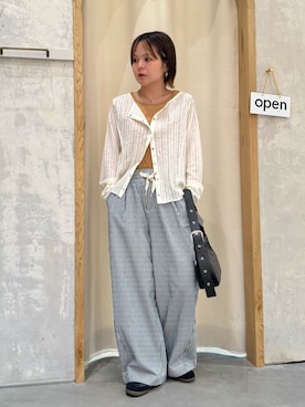 「CIAOPANIC TYPY（チャオパニックティピー）のアイテム（カーディガン/ボレロ）」を使った、きな☆ki_naさん（レディース・153cm）の夏コーディネート