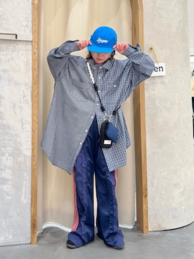 「CIAOPANIC TYPY（チャオパニックティピー）のアイテム（キャップ）」を使った、きな☆ki_naさん（レディース・153cm）の春コーディネート