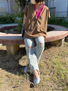 「GeeRA（ジーラ）のアイテム」を使った、きな☆ki_naさん（レディース・153cm）の夏コーディネート