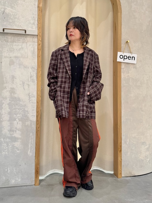 セール】【willow】チェックオーバージャケット（テーラードジャケット