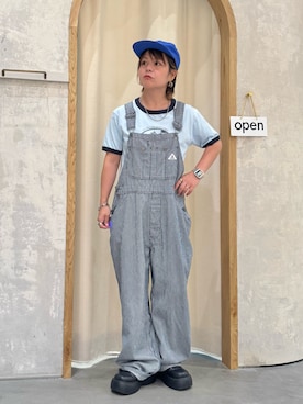 「夏コーデ」｜「アイテム（オールインワン・サロペット）」を使った、きな☆ki_naさん（レディース・153cm）の夏コーディネート