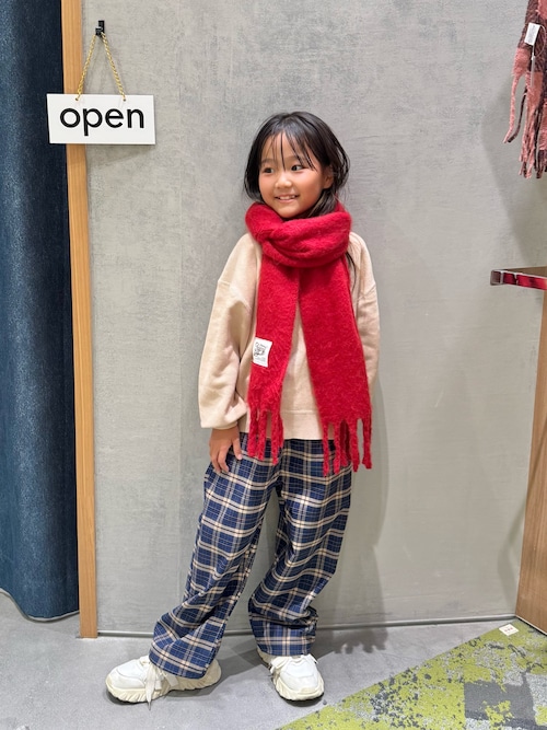 セール】【KIDS】静電気防止洗える太フリンジマフラー(OSORO