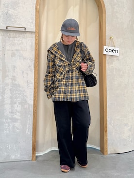 「おでかけコーデ」｜「アイテム（帽子）」を使った、きな☆ki_naさん（レディース・153cm）の冬コーディネート