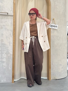 「アイテム（ニットキャップ/ビーニー）」を使った、きな☆ki_naさん（レディース・153cm）の夏コーディネート
