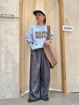 「アイテム（スラックス）」を使った、きな☆ki_naさん（レディース・153cm）の秋コーディネート